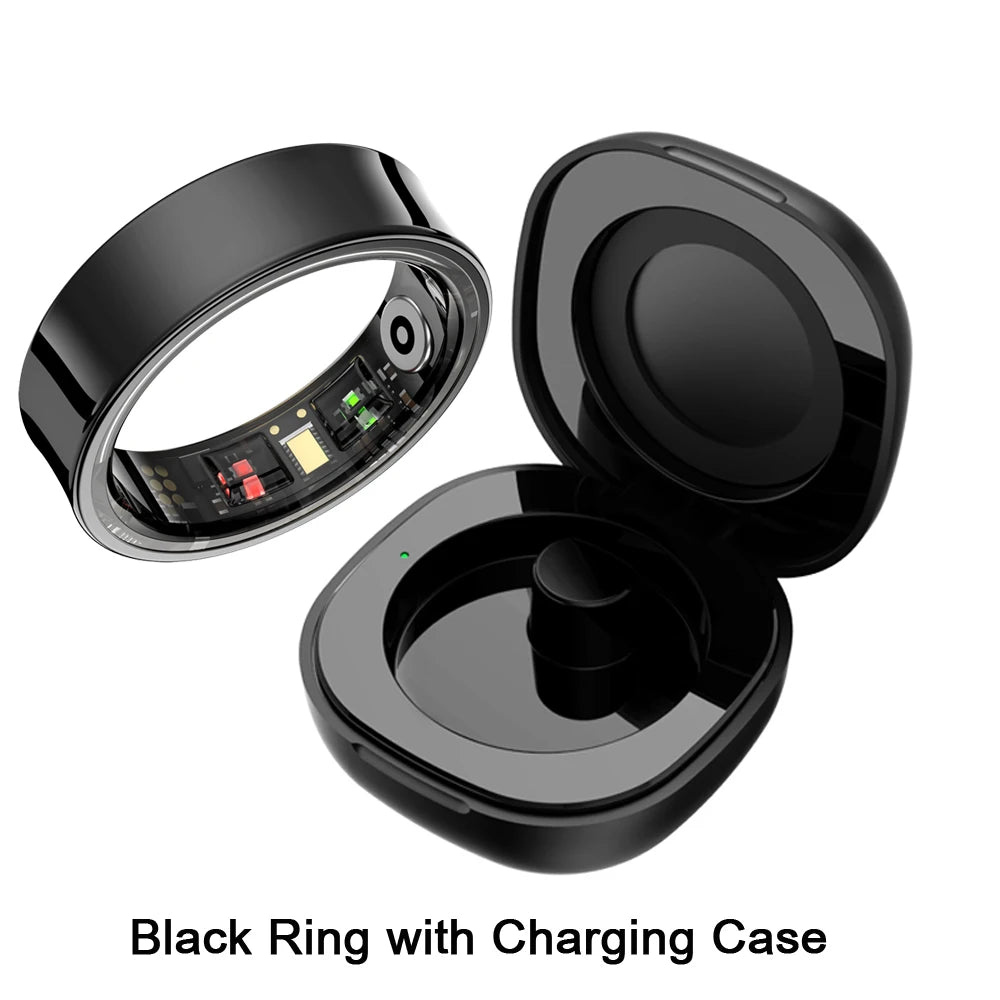 Elite Smart Ring: 5ATM Waterproof Health Monitor with Temperature Sensing & Camera Control